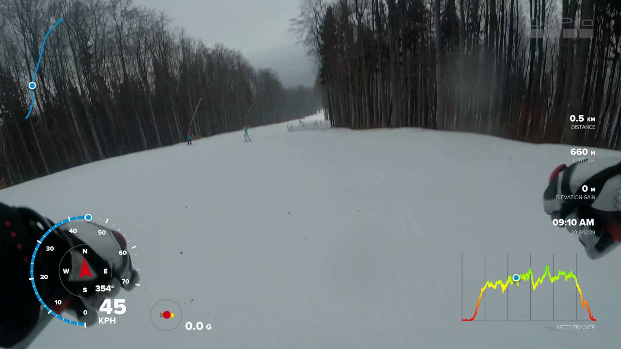 Czantoria Poland 29.12.2016 | GoPro Hero 5 Skiing + speedmeter and gps