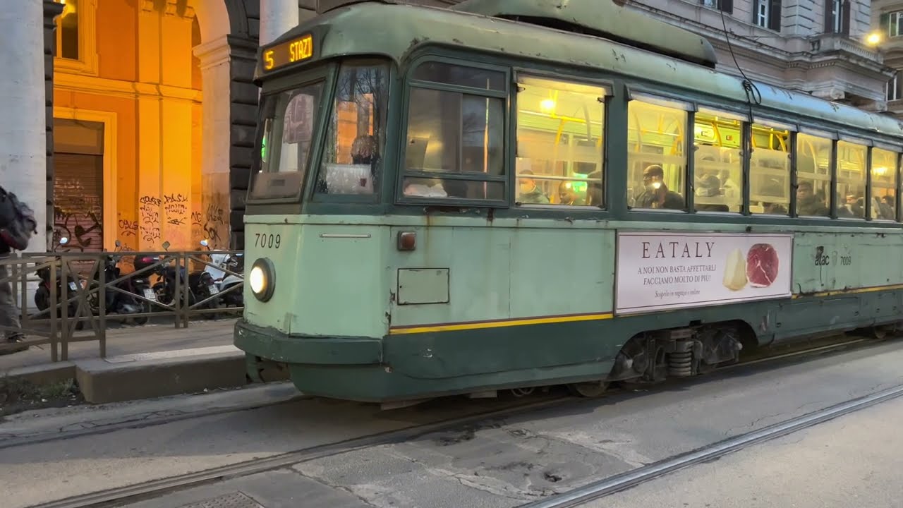 Buses And Trams In Rome City 7/03/2023
