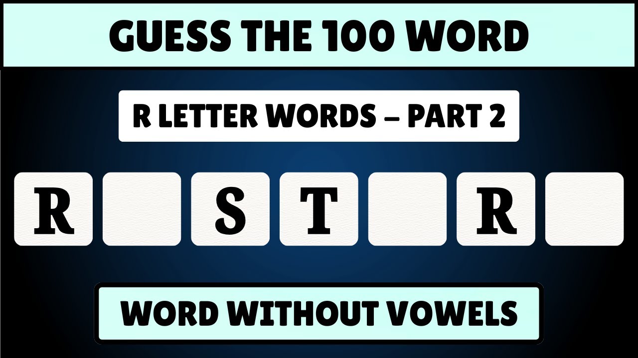 Guess the Word - Start with R 💥 | Part 2 | Word Challenge