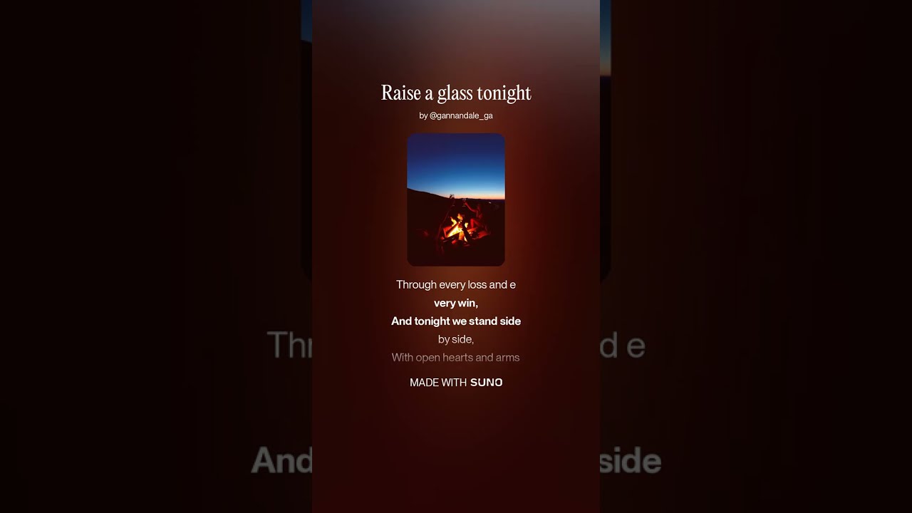 Raise a glass tonight