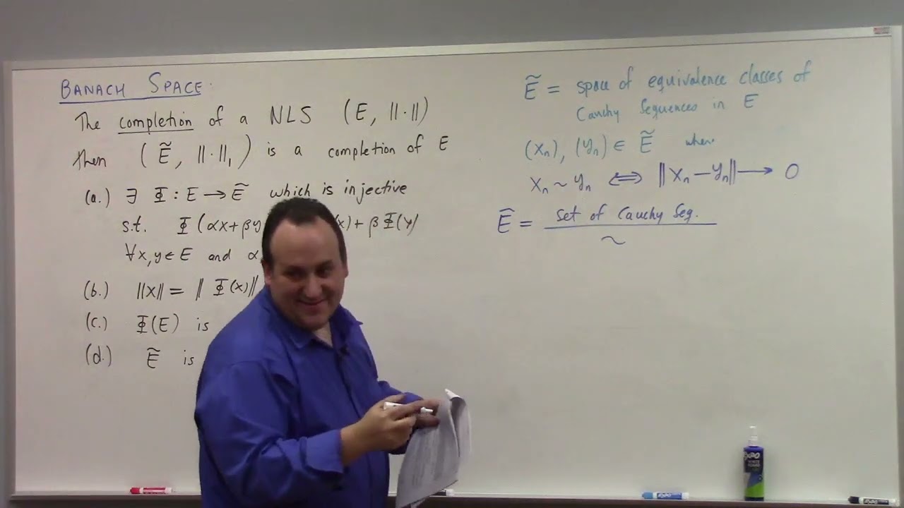 Hilbert Spaces: Banach Space and Completions, 1-27-23 part 2