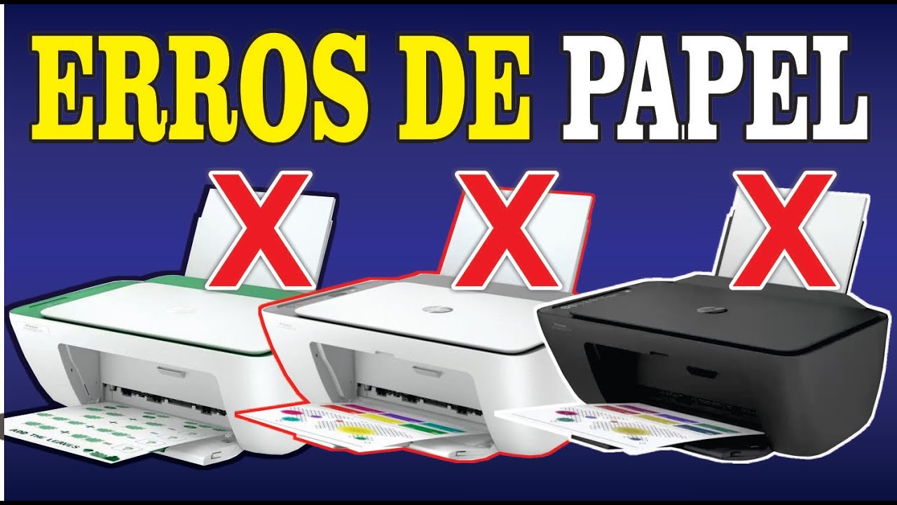COMO resolver erros de PAPEL nas impressoras HP