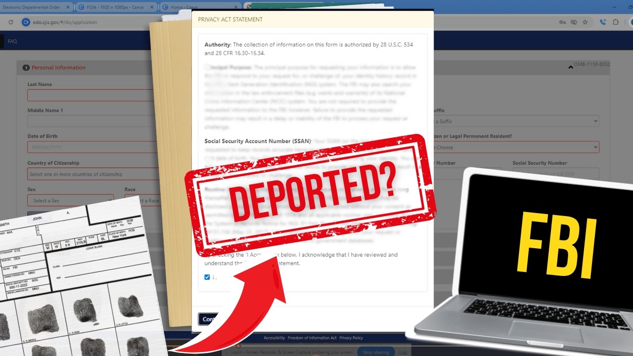 How to do a FBI background check for your immigration case 🕵️