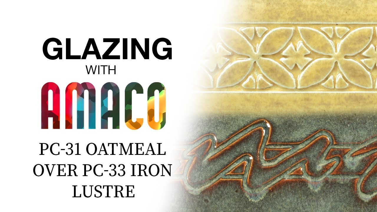 Glazing with Amaco: PC-31 Oatmeal over PC-33 Iron Lustre
