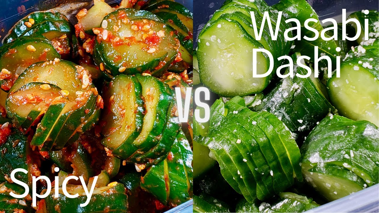 Addictive Cucumber Pickles | Which do you like spicy or not spicy wasabi dashi?