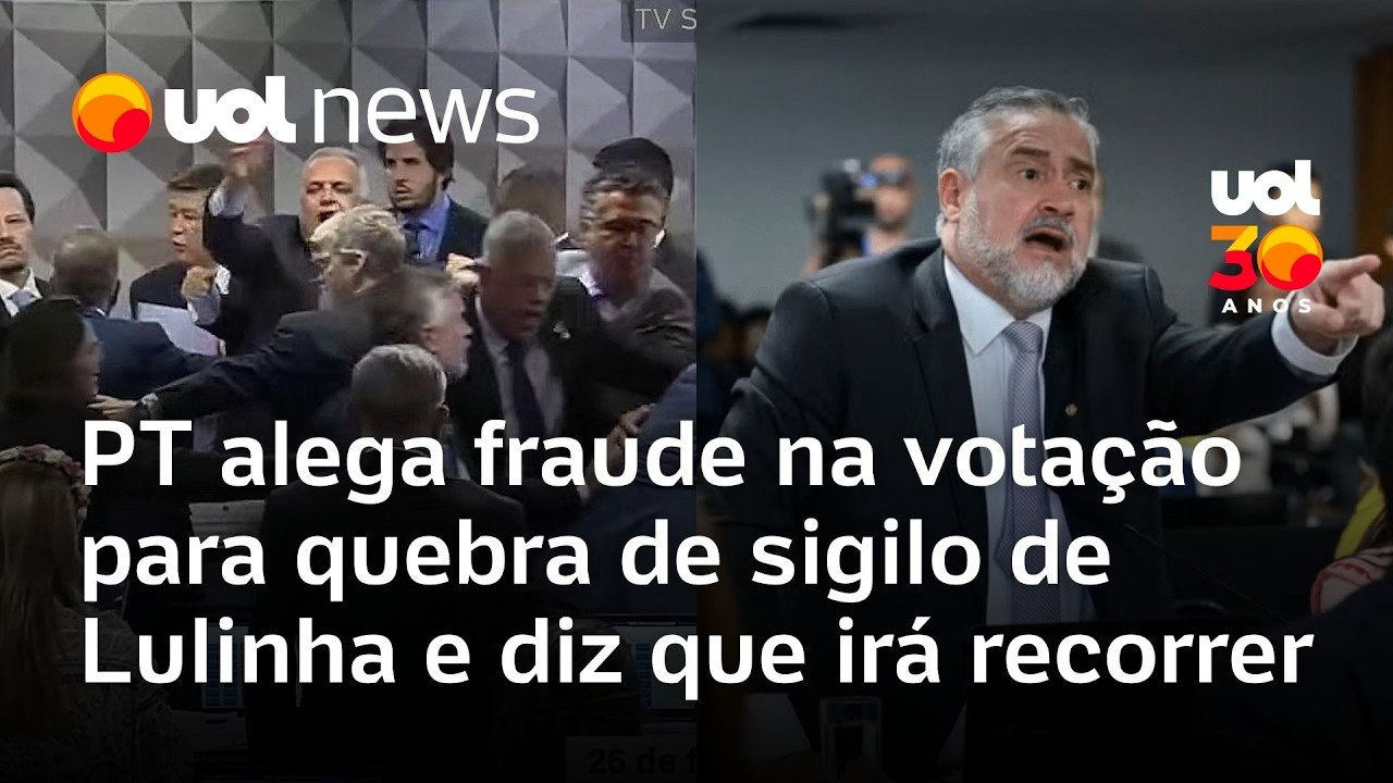 PT diz que houve fraude na contagem dos votos para quebra de sigilo de Lulinha e que irá recorrer