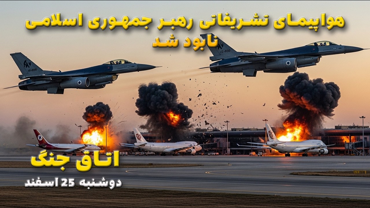 اتاق جنگ دوشنبه 25 اسفند | هواپیمای تشریفاتی رهبر جمهوری اسلامی نابود شد