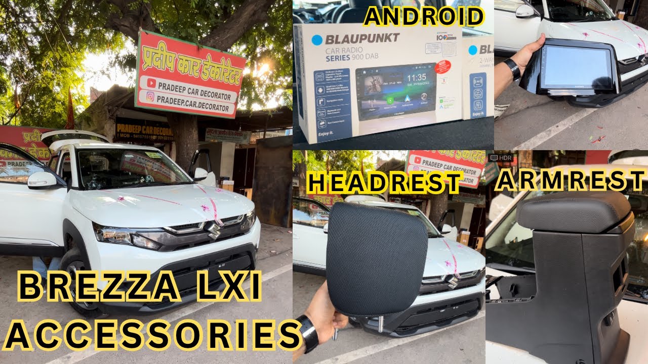 BREZZA 2024 LXI CNG MARUTI ORIGINAL ARMREST |  HEADREST  |  BLAUPUNKT MUSIC SESTEM INSTALLED 🔥
