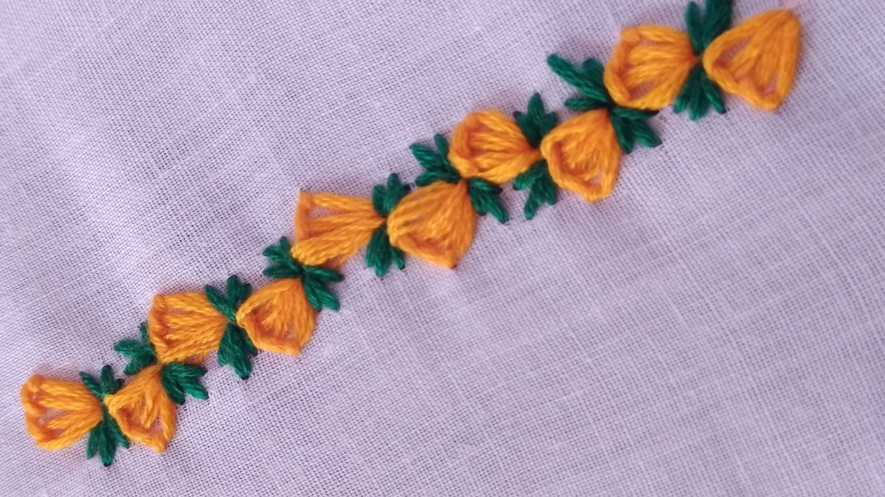 Soo Easy Border Line Design, Hand Embroidery Tutorial, Easy Beginners Guide