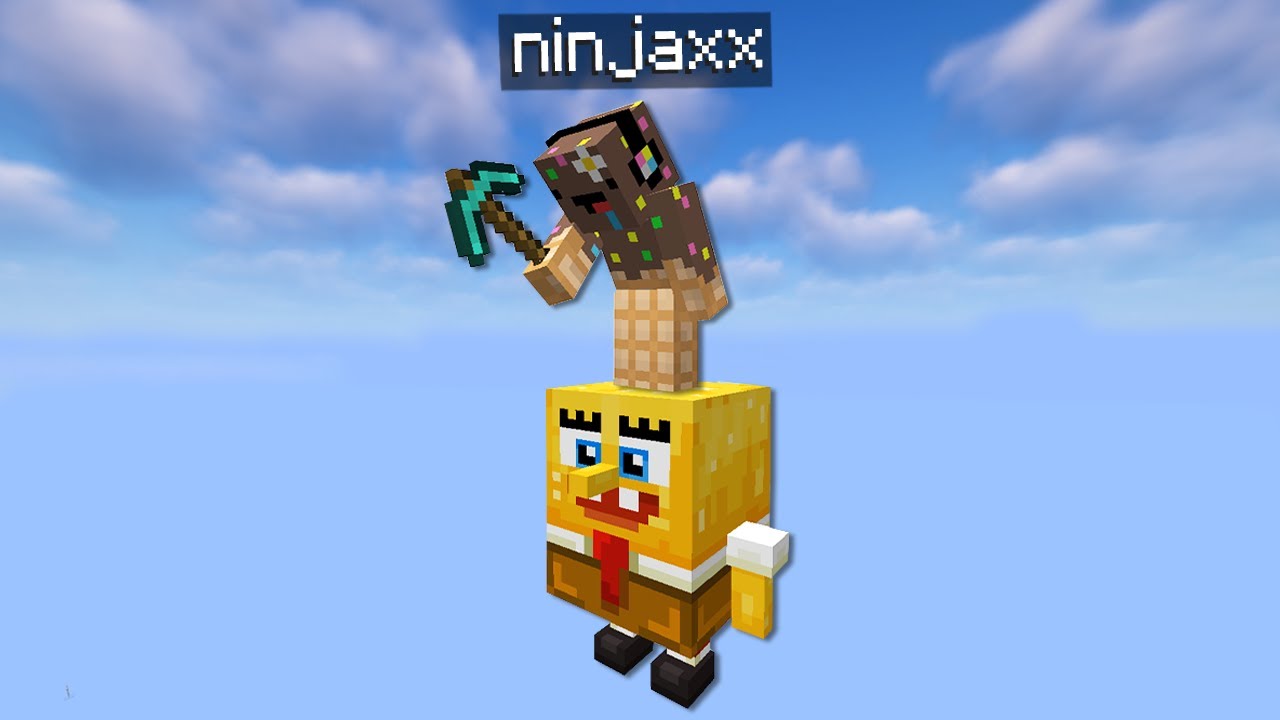 Je dois survivre sur un Bloc de Dessin Animé dans Minecraft..