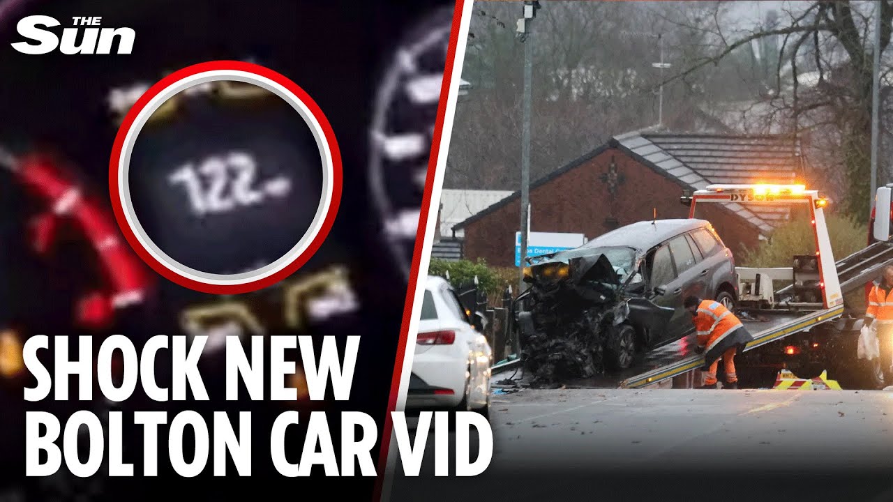 Shock footage of Bolton car hitting 122mph is ‘probed by cops investigating deadly taxi crash’