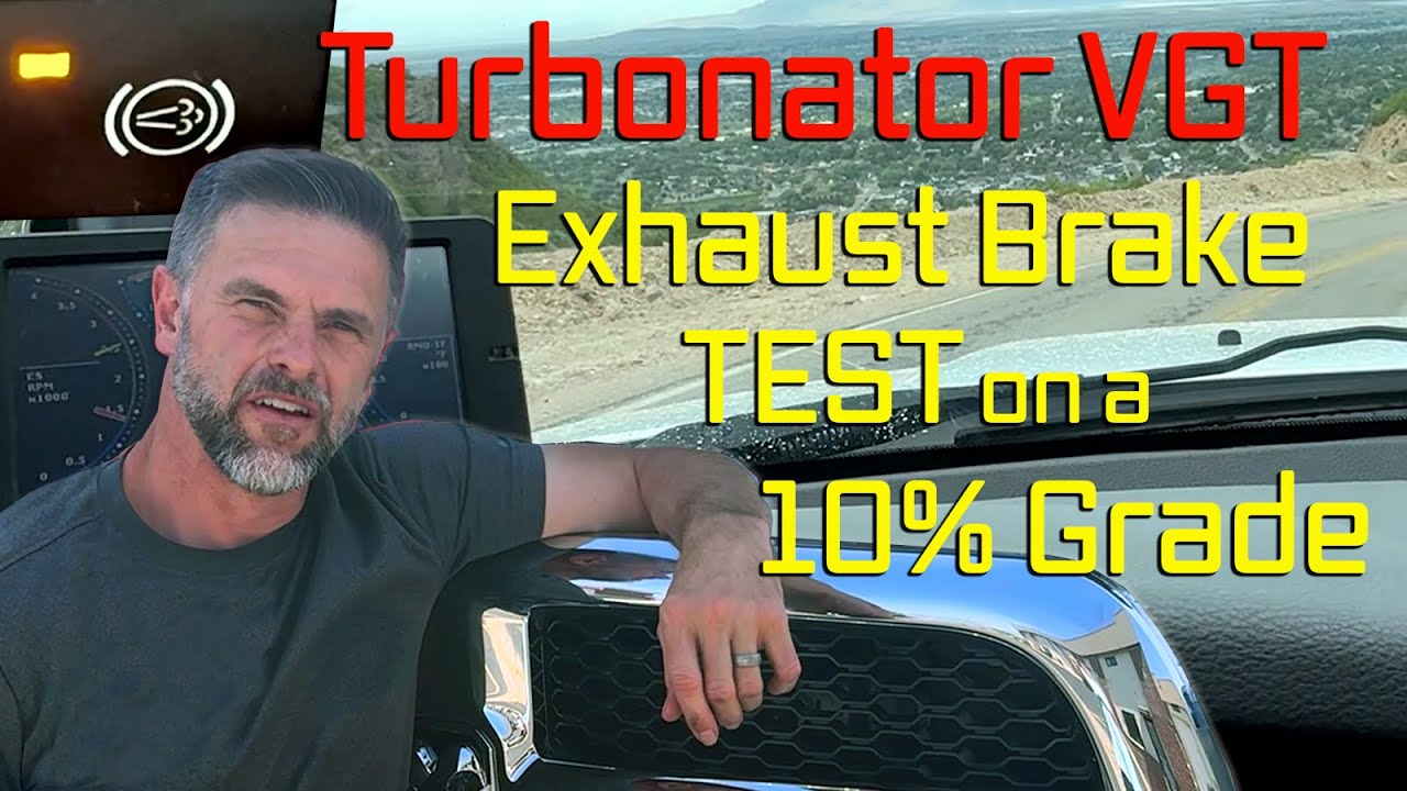 Turbonator&reg; VGT Exhaust Brake in Action | 10% Grade Downhill Towing Test | 6.7L Cummins