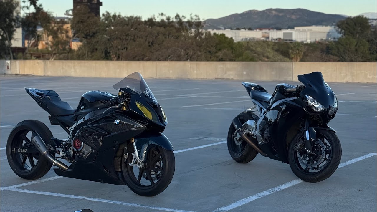 S1K and CBR1000rr hit the streets (raw sound)