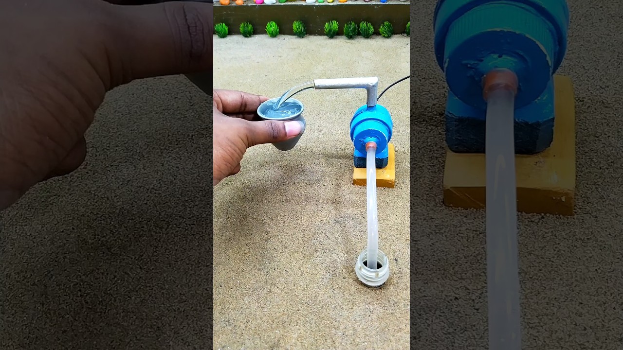 Diy how to make mini motor water pump project and mini tractar video #minitractor #shorts # 340