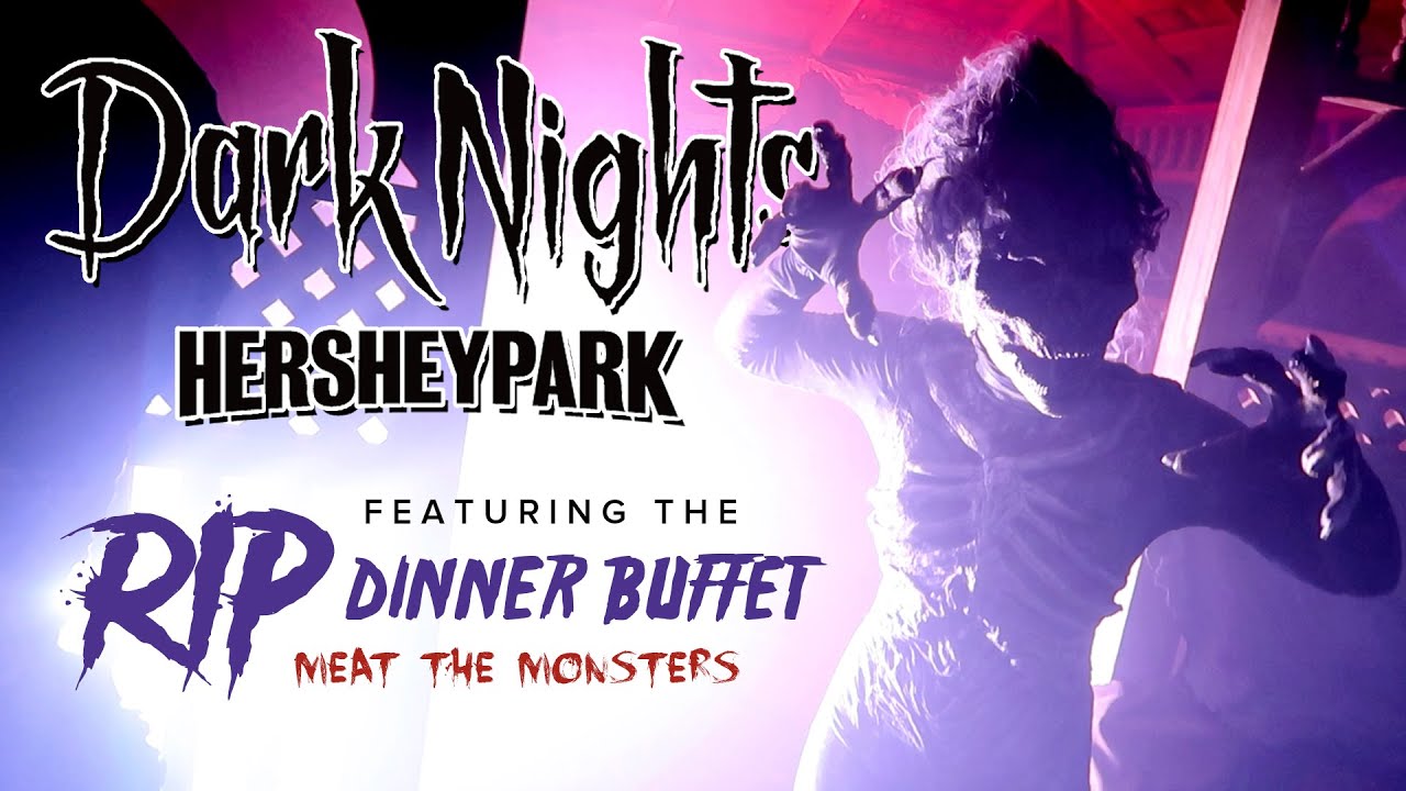 VLOG: Hersheypark Dark Nights 2023 | ALL MAZES & SCAREZONES + RIP Dinner Buffet Ft. 