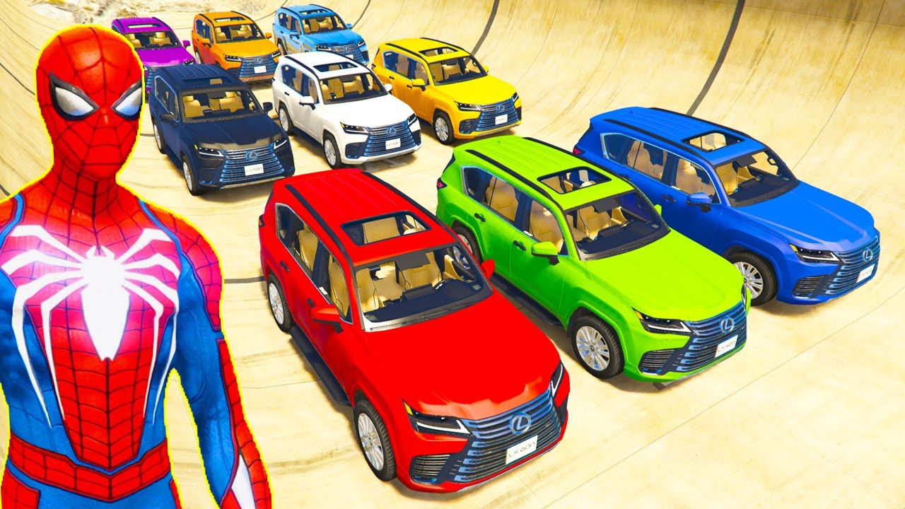 سيارات جيب لكزس في المنحدر Colorful LX600 jeeps in the Ramp