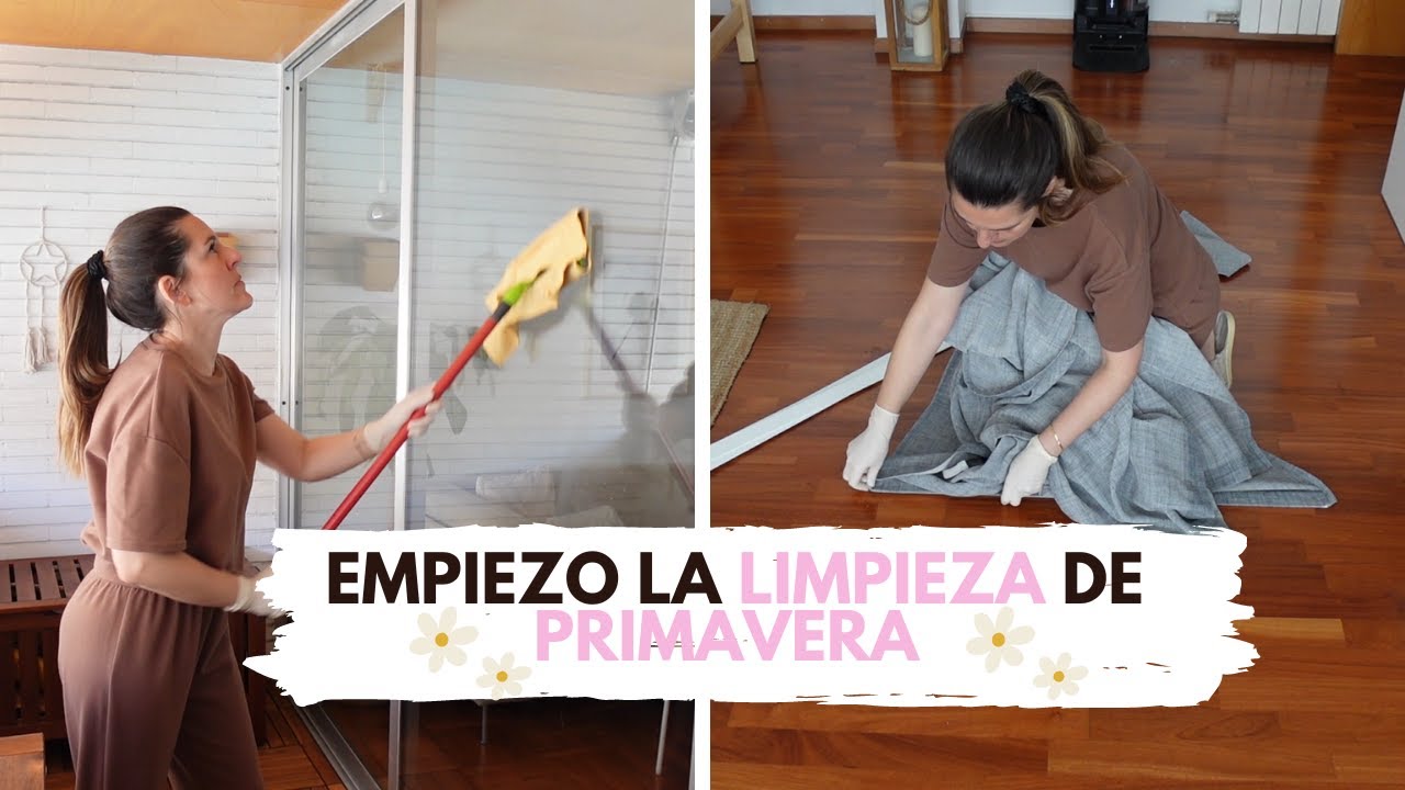 Rutina de Limpieza PRIMAVERA 🌸 Limpia conmigo Cristaleras, Cortinas, Terraza ✨