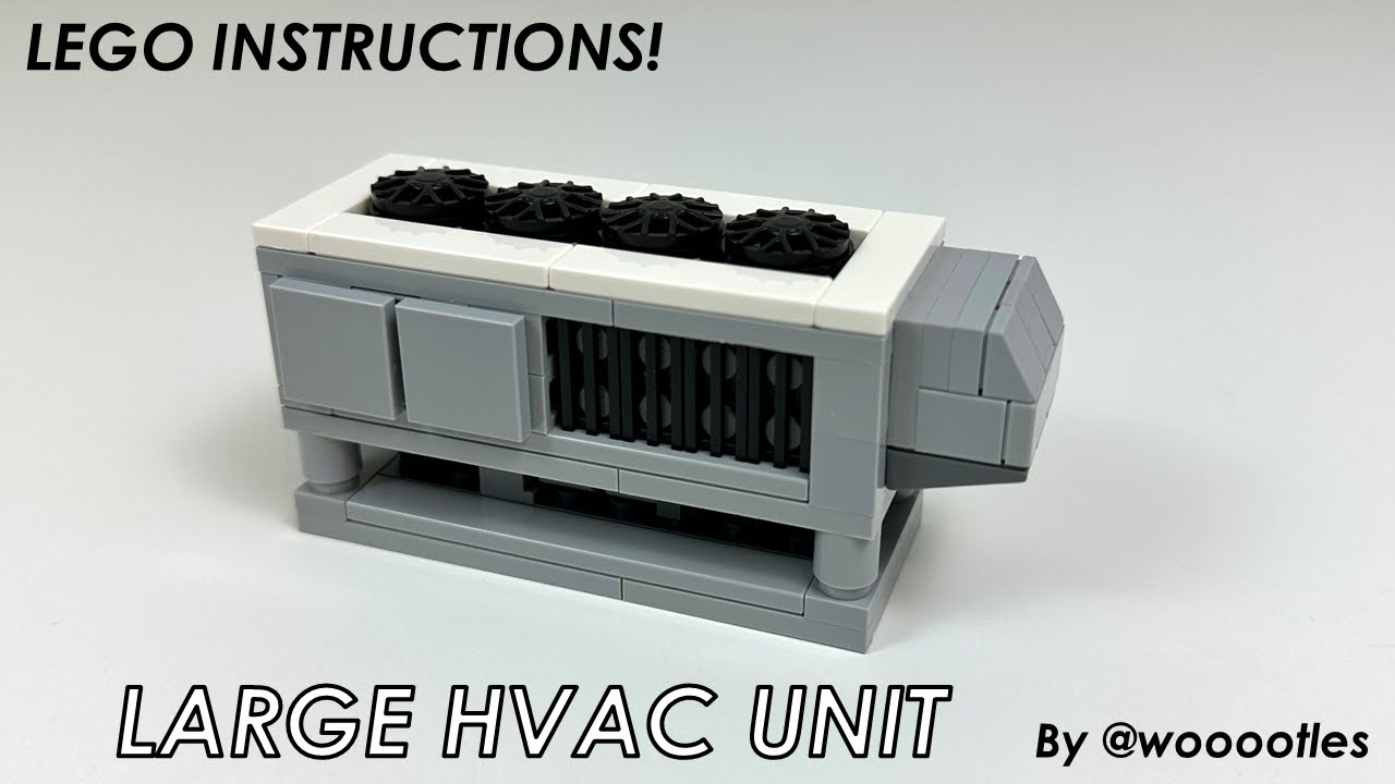 LEGO MOC with Tutorial: LARGE HVAC Unit - 4 x 10 Studs!