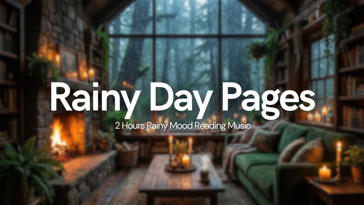 Rainy Day Pages 📚 | 2 Hours Rainy Mood Reading Music ️ - Cozy Indoor Book Time 📖
