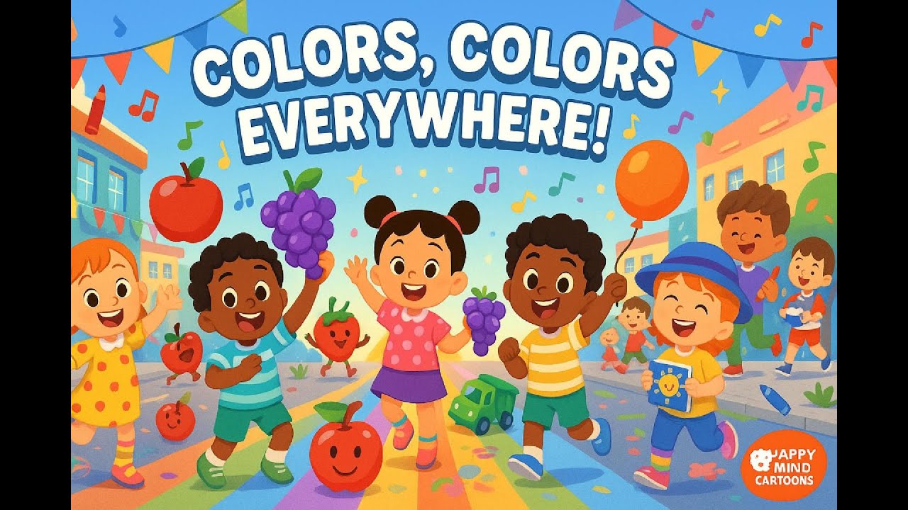 🌈 Colors Song for Kids | Learn Colors with a Relaxing Bedtime Lullaby|Educational Nursery Rhyme 2025