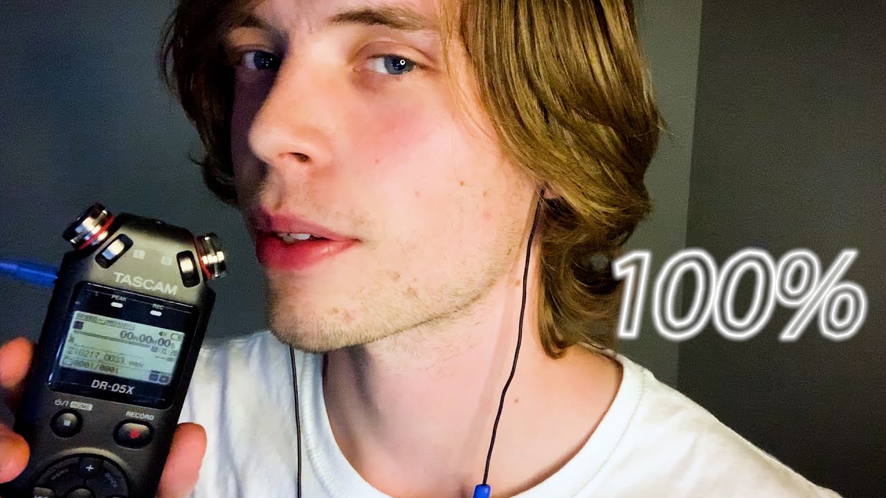 ASMR Sensitive Whispering & Some Mouth Sounds TASCAM male