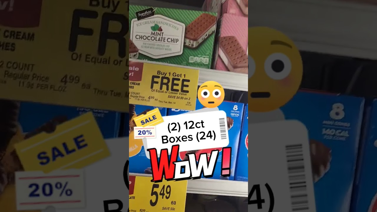 Ice cream sandwiches 0.41 ea!