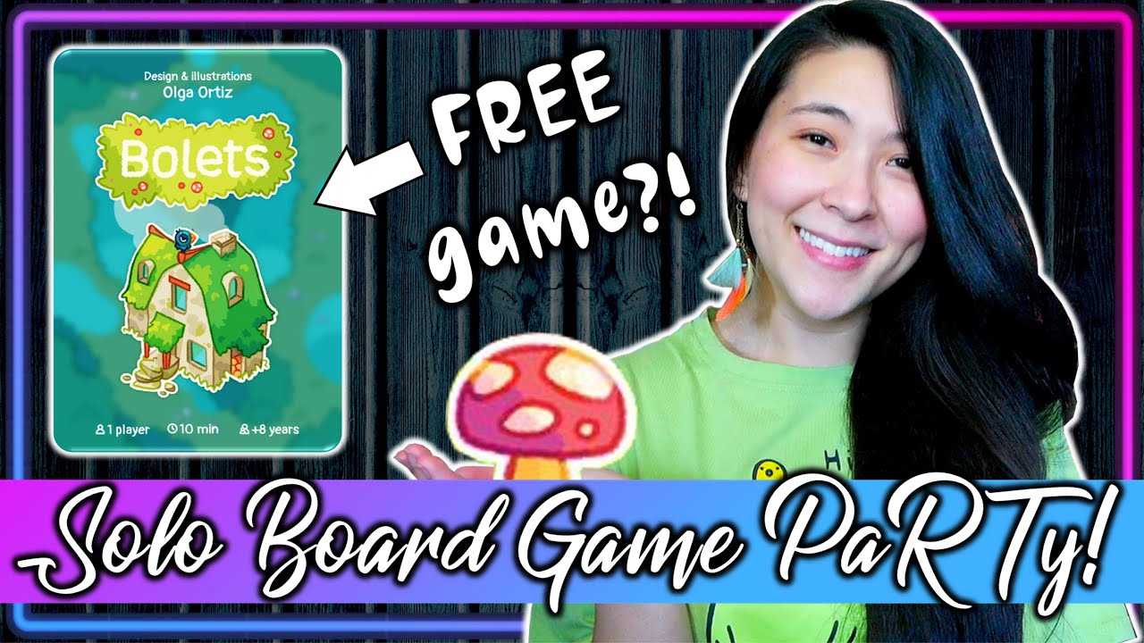 Bolets 🍄 | Solo Board Game PaRTy!!! (Playthrough and Review/ Tutorial, yup!) 🎉