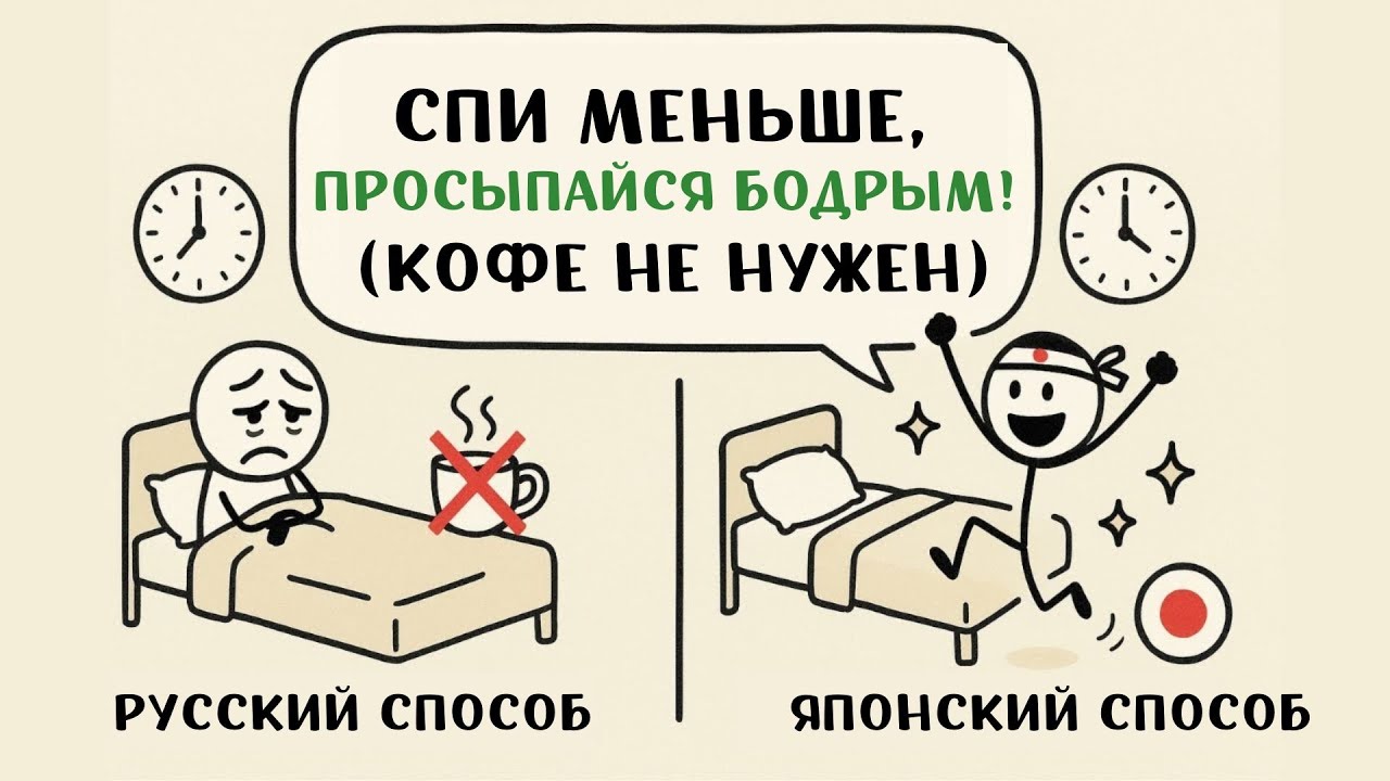 Как спать меньше, но просыпаться бодрым, как японцы (без кофе)