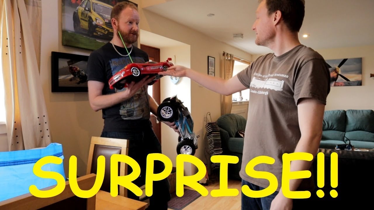 Surprising a friend with a FREE RC car!! Tamiya TB Evolution (pre-bash bonus video)