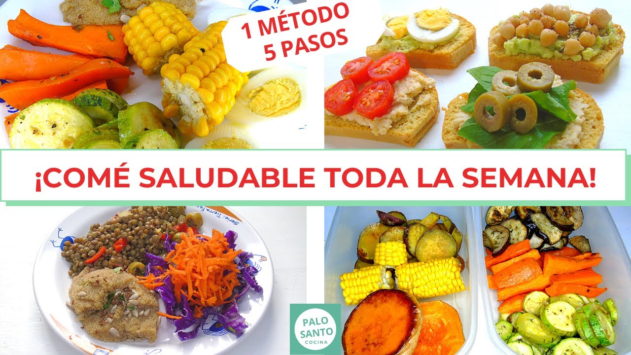 MEAL PREP (Menú Semanal Saludable) SIN GLUTEN, SIN LÁCTEOS Comidas SIN HARINAS (Opciones Veganas)