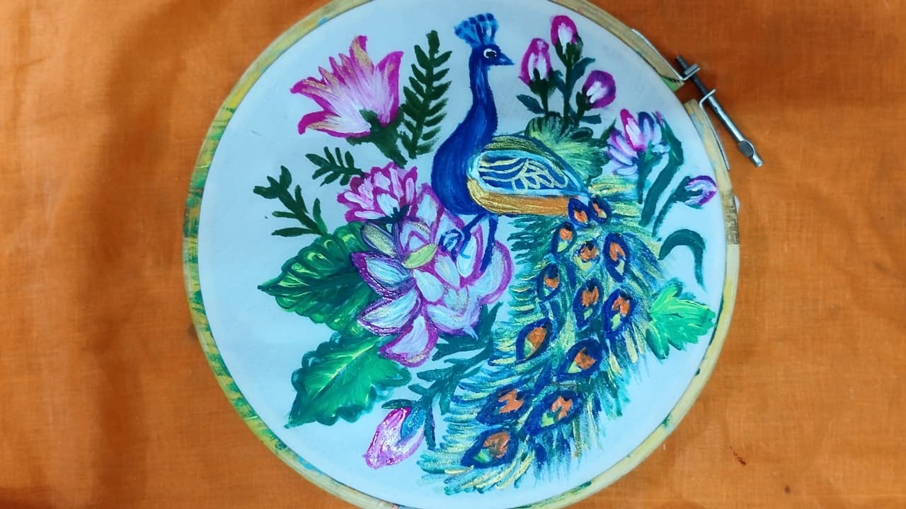 The Azure Majesty (Highlights the peacock’s royal status) 