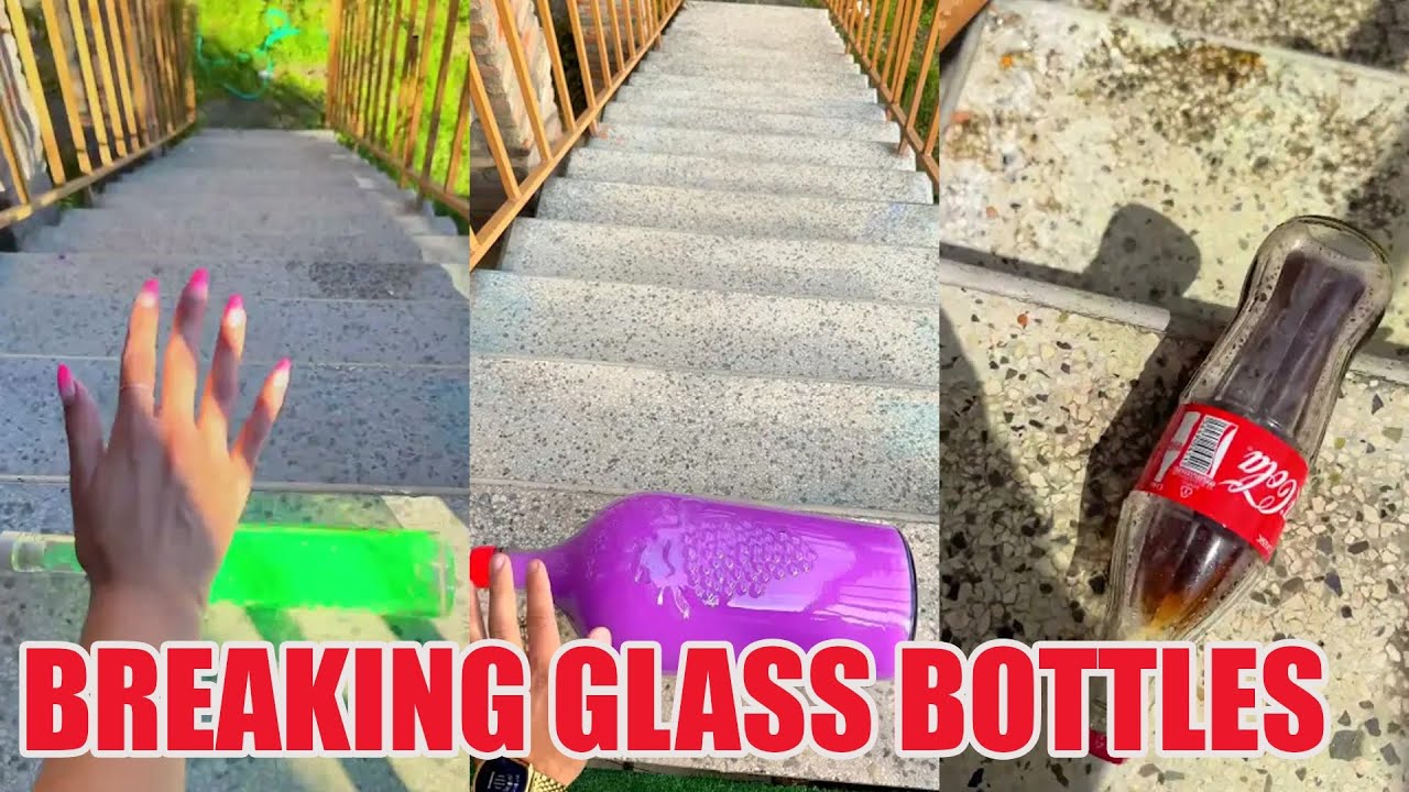 Breaking Glass Bottles and Balloon Drops 🔥 Crushing Crunchy & Soft Things #asmr #satisfying