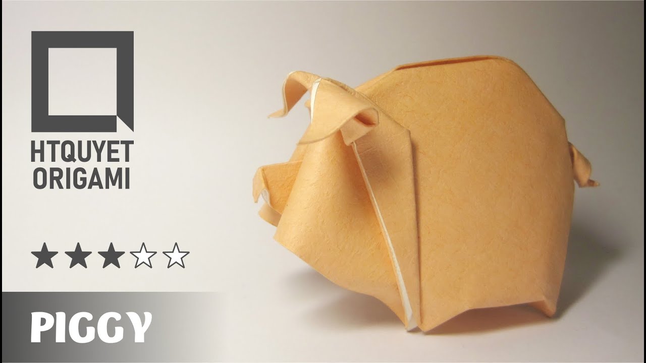 Tutorial - Origami Pig/Piggy - Lợn con (Ho&agrave;ng Tiến Quyết)