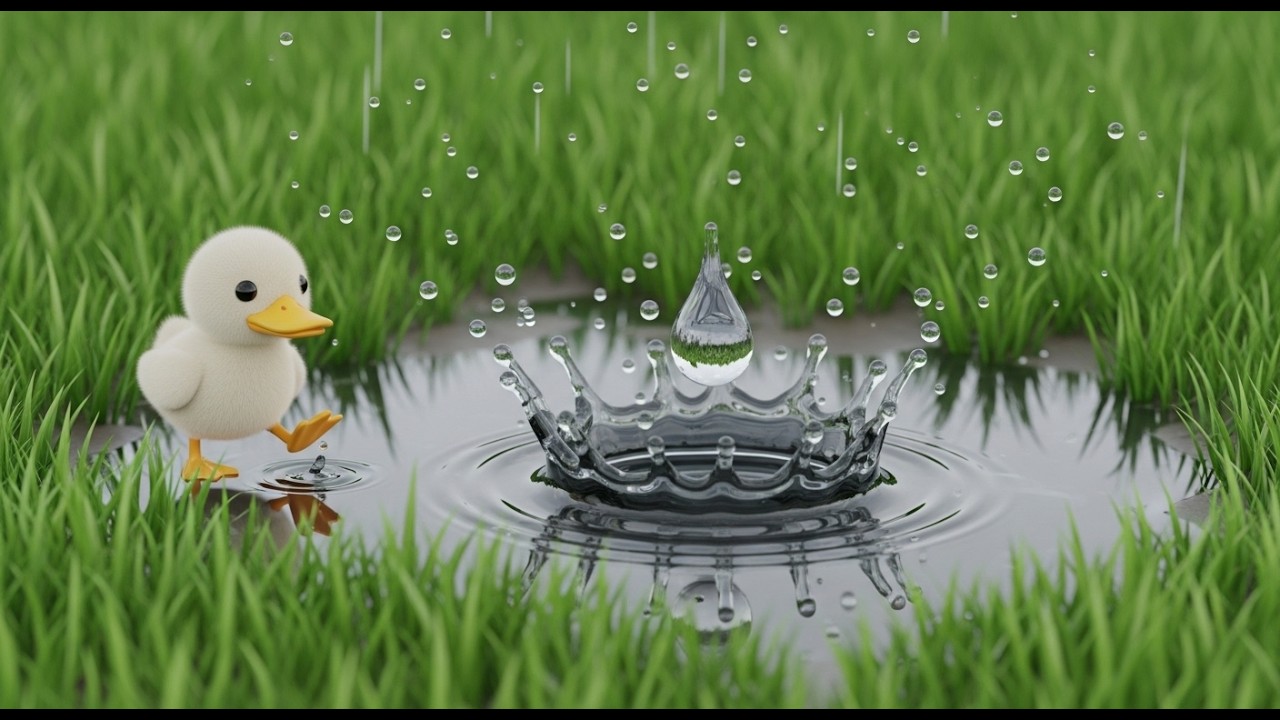 Tiny Raindrop Pitter Patter | Gentle Kids Song | Preschool Sing Along