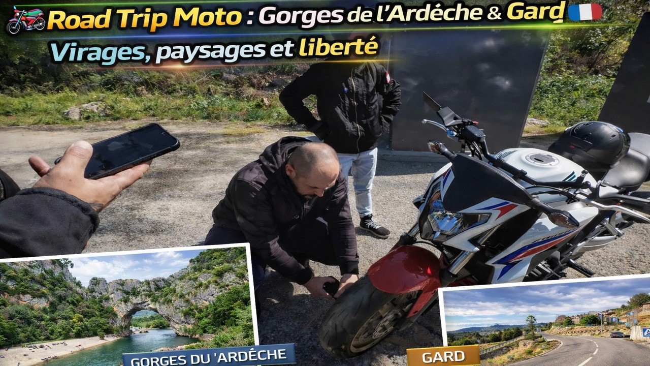 Road Trip Moto : Gorges de l'Ardèche & Gard – Virages, paysages et liberté