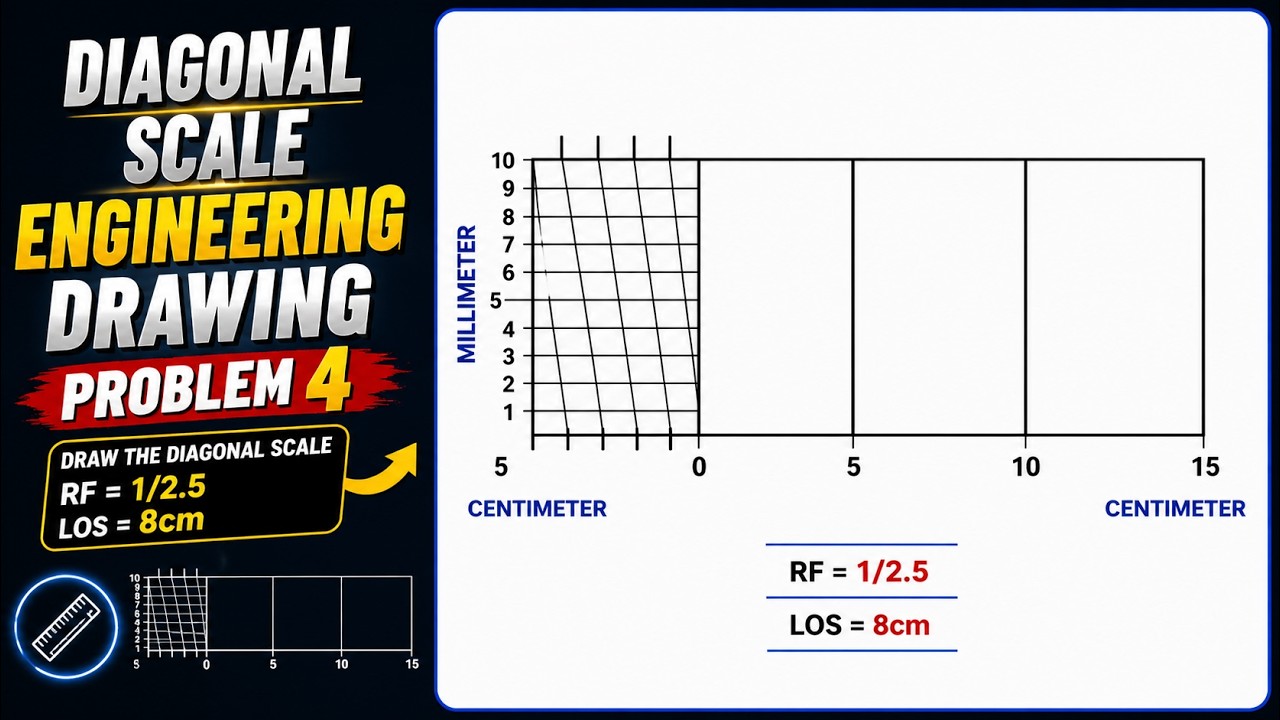 diagonal scale engineering drawing | scales in engineering drawing | Engineering Drawing | 6.5