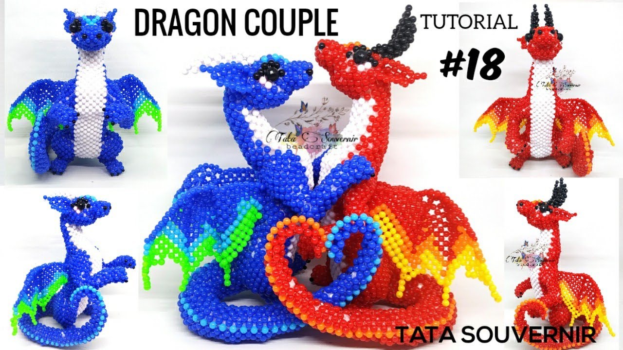 How to Bead Dragon Couple Part 18/ Kerajinanan manik manik /Tutorial Manik /Beadcraft/bead tutorial