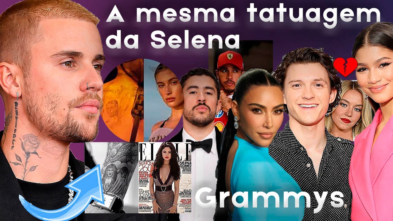 Justin Bieber ESQUECE CALÇAS NO GRAMMY E ALFINETA SELENA GOMEZ COM TATUAGEM NOVA! KIM KARDASHIAN!