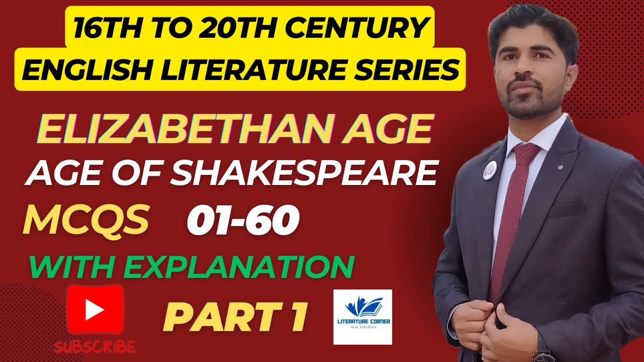 Elizabethan Age mcqs 16th to 20th Century English literature Mcqs #Elizabethanage #lecturerenglish