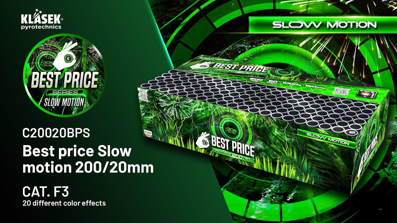 C20020BPS Best price Slow motion 200/20mm | Klasek pyrotechnics