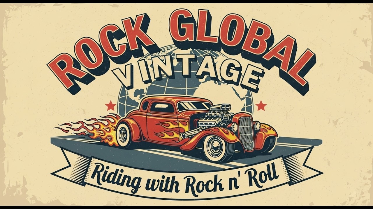Best Rock Global Vintage 🎸 Retro Flames 🔥 Riding with Rock n’ Roll