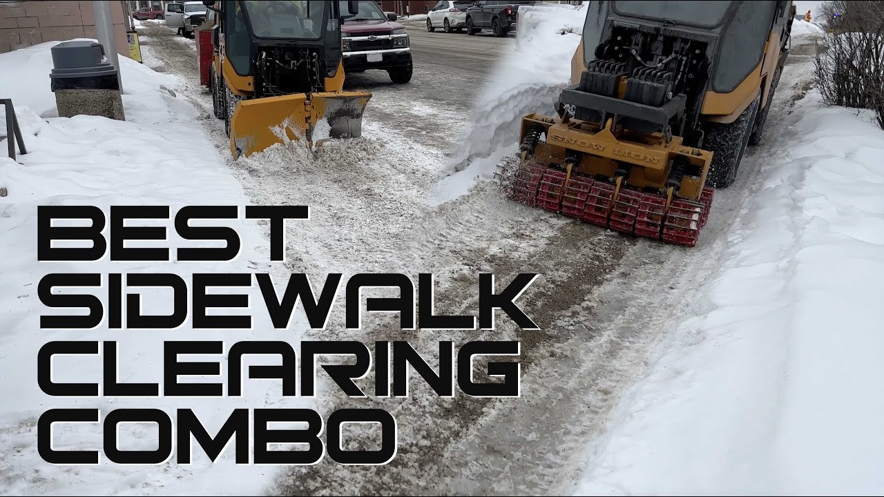 Watch the Ice-Breaker and Folding V-Plow Clear Snow from Sidewalks