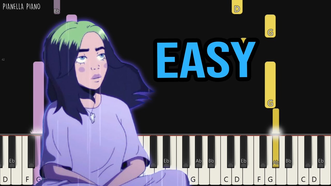 Billie Eilish - my future | EASY Piano Tutorial by Pianella Piano