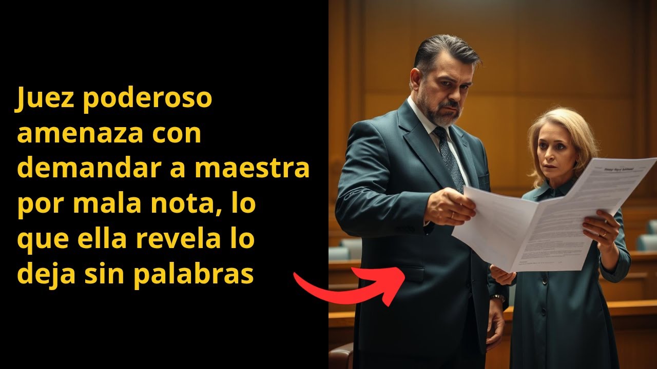 Juez poderoso amenaza con demandar a maestra por mala nota, lo que ella revela lo deja sin palabras
