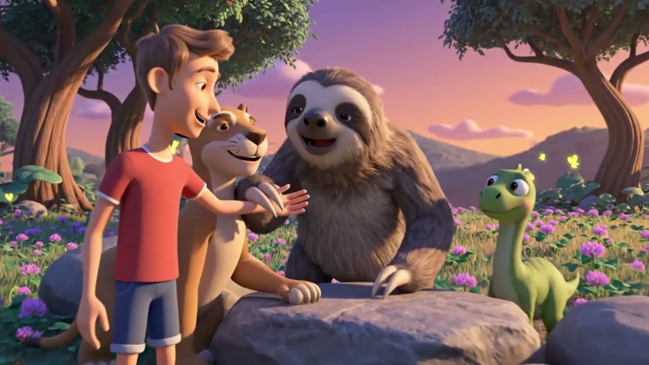 Leo & Dino Meet the Sloth 🦥 | Rest Is Not Lazy |