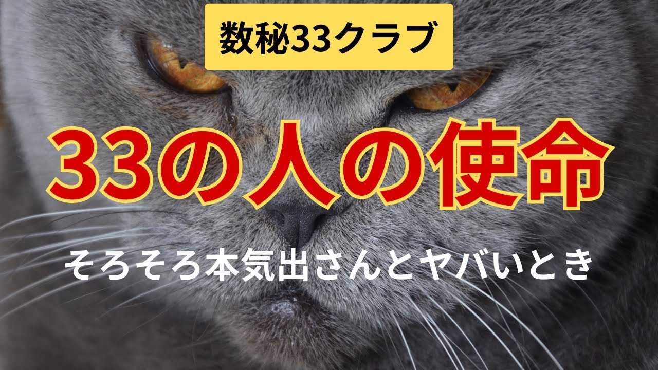 【数秘33クラブ】33の人の使命　2026~2027年に向けて準備して