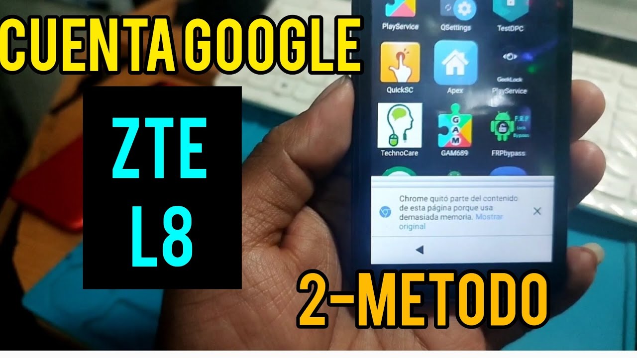 Quitar Cuenta Google ZTE L8 (Segundo Método) 2023
