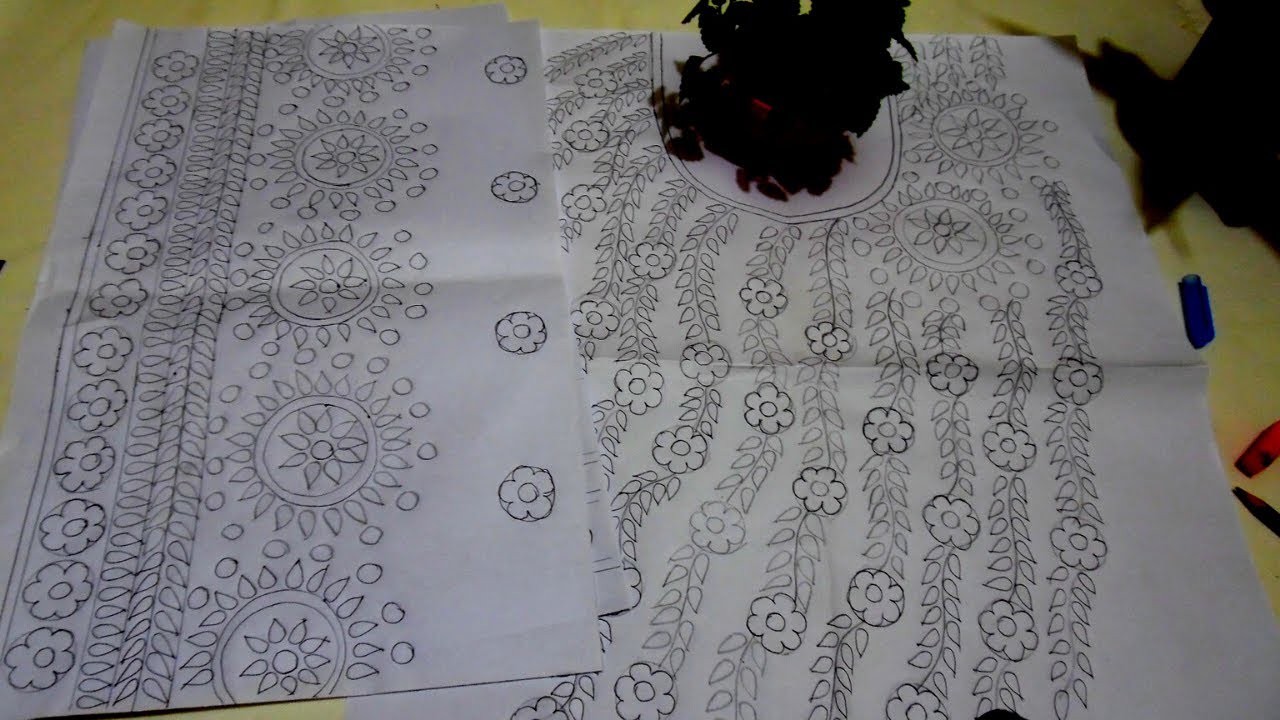 Eid Special phulkari design Drawing/ঈদের জন্য নতুন ধরনের ডিজাইন করুন
