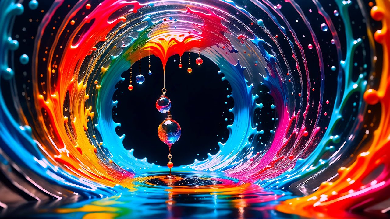 Into The Dream - Mesmerizing Ultra HD 4K Liquid Vibrant Art Screensaver No Sound, Copyright Free