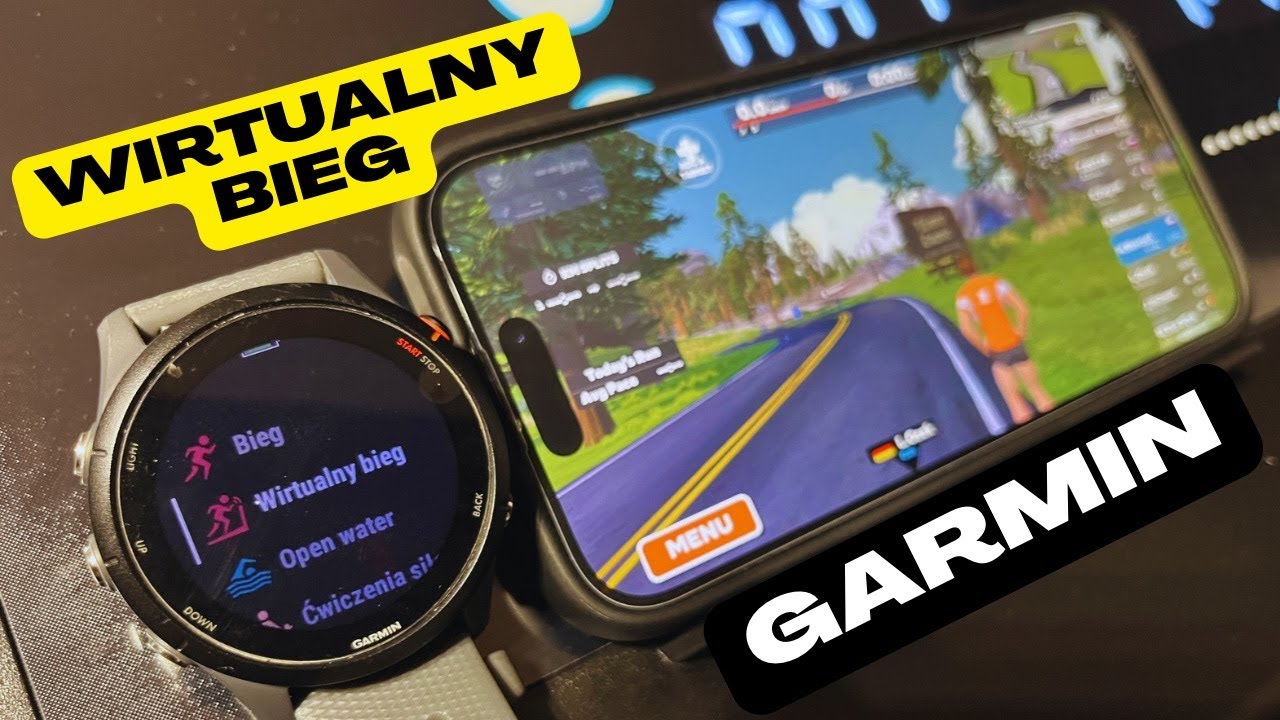WIRTUALNY BIEG NA BIEŻNI Z ZEGARKIEM GARMIN - ZWIFT / KINOMAP